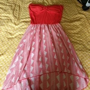 ❌❌SOLD❌❌ Strapless high-low dress